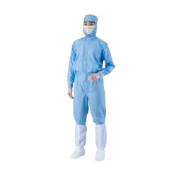 AS ONE Foreign Matter Contamination Measures Coverall Clothes AS1401 LL Size Blue-image-43