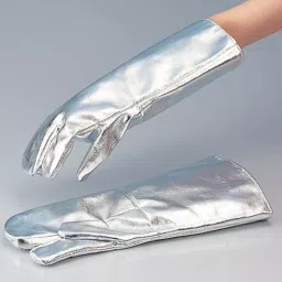 AS ONE Heat-Resistant Gloves 40 cm Length Aluminum & Carbon Kevlar, 3 Finger Type (Pack of 1 Pair)-picture-23