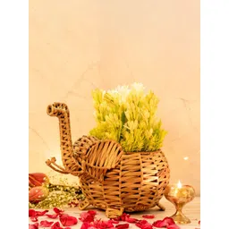 ASAMA Beige Elephant Basket Planter-picture-16