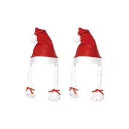 Ascension 2-Pcs Red & White Christmas Santa Cap Festive Decor-picture-36