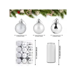 Ascension 24- Pcs Grey Christmas Tree Decoration Balls image 5