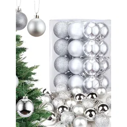 Ascension 24- Pcs Grey Christmas Tree Decoration Balls image 1