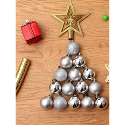 Ascension 24- Pcs Grey Christmas Tree Decoration Balls image 2