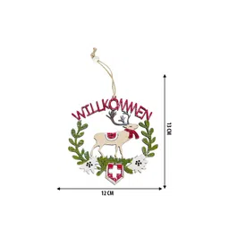 Ascension Beige & Green Christmas Tree Hanging Festive Decor image 3