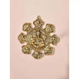 Ascension Gold-Toned Lord Ashtavinayaka Ganesha Figurine Showpiece-picture-22