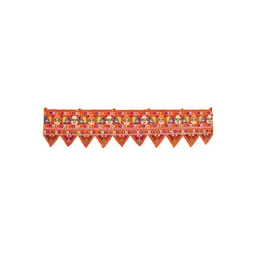 Ascension Orange-Coloured & Blue Embroidered Bandarwal Toran-picture-19