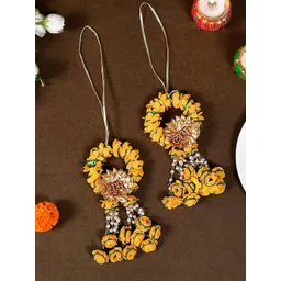 Ascension Yellow 2 Pieces Subh Labh Side Door Toran-picture-14