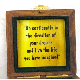 ascent india Brass Pocket compass chain with wood box Gift Compass image 5