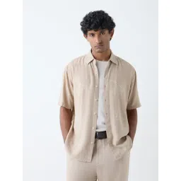 Ascot by Westside Beige Floral Design Relaxed-Fit Shirt-picture-22