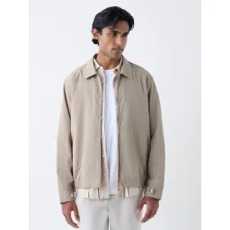 Ascot by Westside Beige Solid Relaxed-Fit Jacket-picture-23