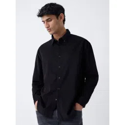 Ascot by Westside Black Relaxed-Fit Corduroy Shirt-picture-14