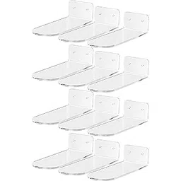 Ashani Creations Shoe Rack Stand organizor Space Saver for Home Shop Wall Mounted Shelf Shoe Rack Display Holder (Transparent, 4 inch Length- Pack of 12)-picture-11