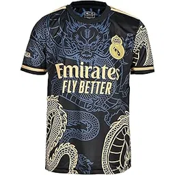 Ashirwad Creation Real Black Dragon Madrid New Season Football Jersey | Customized and Personalized with Customizable with Your Name and Number | Special Edition Rare Football-picture-17