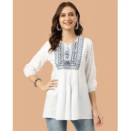 ashlee Embroidered Tunic with Tie-Up-picture-42