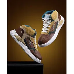 asian Men Colourblock Lace-Up Sneakers-picture-24