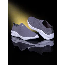 ASIAN Men Grey Woven Design Slip-On Sneakers-picture-29