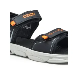 Asian Men VIRAT-02 SPL Orange & Black Sandals image 5