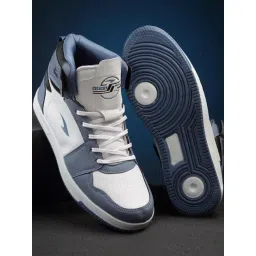 Asian Men's Blue & White Ankle High Sneakers-picture-16