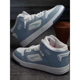 Asian Men's Blue & White Ankle High Sneakers-picture-31