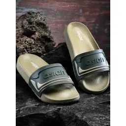 Asian Men's Olive Slides-picture-37