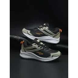 Asian Men's ORBIT-12 Black & Green Running Shoes-picture-24