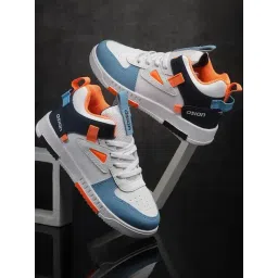 Asian Men's White Ankle High Sneakers-picture-47