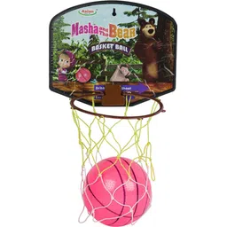 asian Multicolor Basketball Masha and the Bear Jungle Ring| Kids Sports Toy | Fun Game Basketball Ring-picture-17