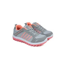 ASIAN Women Grey & Peach-Coloured Mesh Running Shoes-picture-19