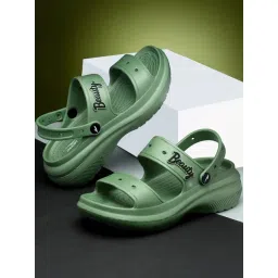 Asian Women's Green Sling Back Wedges-picture-11