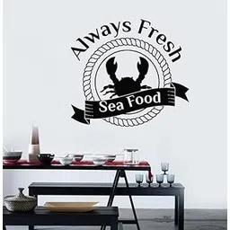 Asian Food Always Fresh Sea Food Wall Sticker PVC Vinyl Easy to Stick (27 X 30)-picture-18