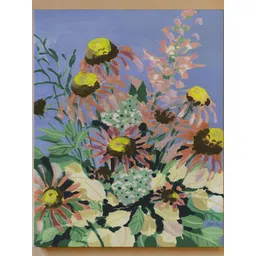 ASIAN MONK Multicoloured Single Piece Wood Floral & Botanical Wall Paintings-picture-36