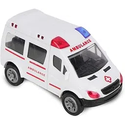 Asian Portable Plastic Pull Back Ambulance Toy for Kids 1 Piece (White)-picture-12