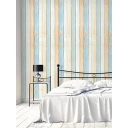 Asian royal Beige & Blue Printed Self-Adhesive Wallpaper-picture-27
