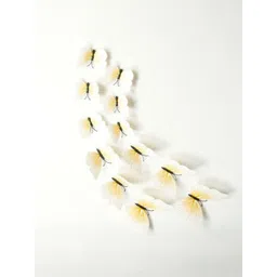Asian Royal Beige & White 12 Pcs 3D Butterfly Wall Stickers-picture-26