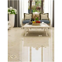 Asian royal Beige & White Printed Self-Adhesive Wall Sticker-picture-29