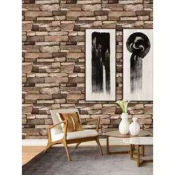 Asian royal Brown & Beige Printed Waterproof Wallpaper-picture-17