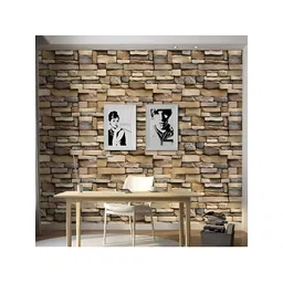 Asian royal Brown Printed Self Adhesive Wallpaper Sticker-picture-30