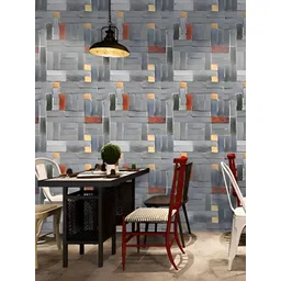 Asian royal Grey & Maroon Printed Self Adhesive Wallpaper Sticker-picture-17