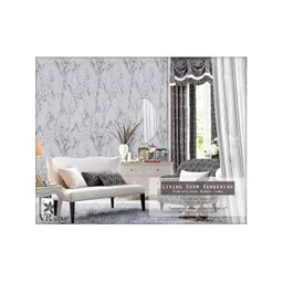 Asian royal White & Grey 3D Printed Self Adhesive Wall Sticker-picture-13