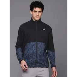 ASICS Abstract Printed Mock Collar Cut & Sew Running Jacket-picture-22