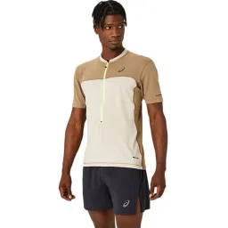 Asics Beige Slim Fit Colour Block Sports T-Shirt-picture-15
