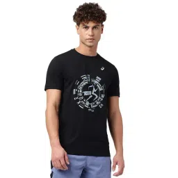 Asics Black Cotton Regular Fit Printed Sports T-Shirt-picture-17