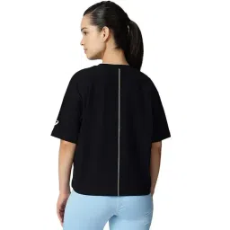 Asics Black Cotton Relaxed Fit Printed Sports T-Shirt image 2