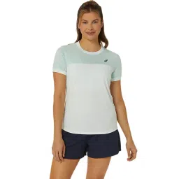Asics Blue Color-Block Sports T-Shirt-picture-39