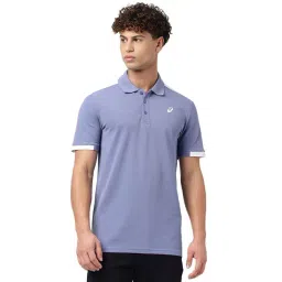 Asics Blue Cotton Regular Fit Sports Polo-picture-45