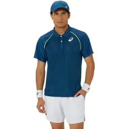 Asics Blue Slim Fit Logo Printed Sports Polo-picture-20