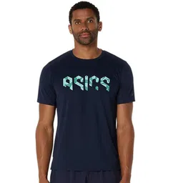 ASICS Men Typography Printed Round Neck T-shirt-picture-22
