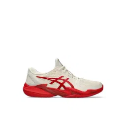 Asics Men's COURT FF 3 NOVAK Cream & Classic Red Tennis Shoes-picture-21