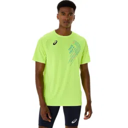Asics Men's Safety Yellow Track Graphic Short Sleeve T-Shirt-picture-30