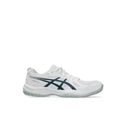 Asics Men's UPCOURT 6 White & Tranquil Teal Indoor Court Shoes-picture-25